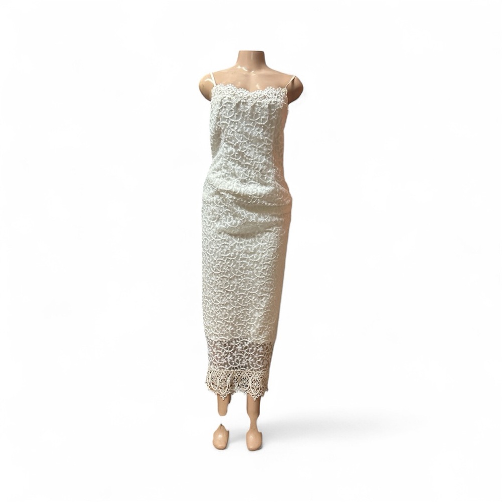 Jessica McClintock Cream Satin Dress